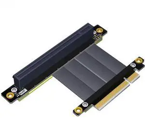 PCIe 3.0 x8 to x16 Male to Female Ribbon Riser Cable, GPU PCI Express Extension Cord for Graphics Card Mounting PCIe 3.0 x8 to x16 Male to Female Ribbon Riser Cable, GPU PCI Express Extension Cord for Graphics Card Mounting