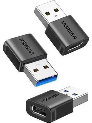 3 Pack USB A Male to USB C Female Adapter, 10Gbps High Speed Type-C Charging Data Converter Compatible with iPhone 16 15 Series, iPad, Galaxy S25, Smart Watch, Black 3 Pack USB A Male to USB C Female Adapter, 10Gbps High Speed Type-C Charging Data Converter Compatible with iPhone 16 15 Series, iPad, Galaxy S25, Smart Watch, Black