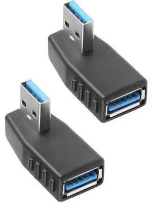 90 Degree Right Angle USB 3.0 Adapter, USB A Male to Female Extender Connector, Support 5Gbps Data Transfer & Charging, Compatible with Laptop, Power Bank, Mouse, USB Flash Drive 2 Pack 90 Degree Right Angle USB 3.0 Adapter, USB A Male to Female Extender Connector, Support 5Gbps Data Transfer & Charging, Compatible with Laptop, Power Bank, Mouse, USB Flash Drive 2 Pack