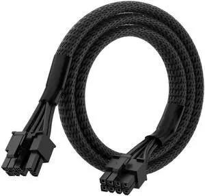 PCIe VGA Power Supply Cable, PCIe 8 Pin Male to 6+2 Pin Male GPU Extension Cord, 18AWG 10A Rated, 60CM/23.6IN Graphics Card Power Wire for PC Modding PCIe VGA Power Supply Cable, PCIe 8 Pin Male to 6+2 Pin Male GPU Extension Cord, 18AWG 10A Rated, 60CM/23.6IN Graphics Card Power Wire for PC Modding
