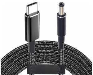 USB C to DC 5.5x2.1mm Adapter Cable, 100W PD Power Delivery, Type-C Male to 5.5mm Barrel Jack Cord, Supports 19V/20V for Power Bank & DC Equipment USB C to DC 5.5x2.1mm Adapter Cable, 100W PD Power Delivery, Type-C Male to 5.5mm Barrel Jack Cord, Supports 19V/20V for Power Bank & DC Equipment