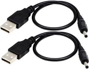 2 Pack USB 2.0 A Male to DC 3.5x1.35mm Male Power Cable 28CM, 11 Inch DC Barrel Jack Charging Cord, 5V USB to DC Power Adapter for Tablet, Electronic Dog, Access Control Attendance System 2 Pack USB 2.0 A Male to DC 3.5x1.35mm Male Power Cable 28CM, 11 Inch DC Barrel Jack Charging Cord, 5V USB to DC Power Adapter for Tablet, Electronic Dog, Access Control Attendance System