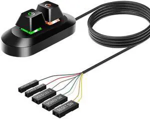 External Desktop PC Power Button, Mechanical On/Off & Reset Switch Extension Cable for Computer Motherboard, 1.8M Length External Desktop PC Power Button, Mechanical On/Off & Reset Switch Extension Cable for Computer Motherboard, 1.8M Length