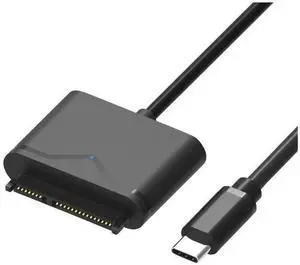 USB 3.1 Type C to SATA 3.0 Adapter Cable, Type-C to 15+7Pin SATA Hard Drive Converter Support 6Gbps Data Transfer for 2.5 Inch 3.5 Inch SATA HDD SSD Laptop Desktop Hard Disk Accessory USB 3.1 Type C to SATA 3.0 Adapter Cable, Type-C to 15+7Pin SATA Hard Drive Converter Support 6Gbps Data Transfer for 2.5 Inch 3.5 Inch SATA HDD SSD Laptop Desktop Hard Disk Accessory