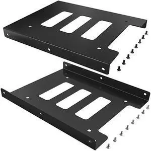 2 Pack Metal Hard Drive Mounting Bracket, Convert 2.5 Inch SSD HDD to 3.5 Inch Drive Bay, 2.5 to 3.5 SSD Mount Adapter Tray Dock, Hard Disk Holder for Desktop PC, Server, Computer Case Hard Drive In 2 Pack Metal Hard Drive Mounting Bracket, Convert 2.5 Inch SSD HDD to 3.5 Inch Drive Bay, 2.5 to 3.5 SSD Mount Adapter Tray Dock, Hard Disk Holder for Desktop PC, Server, Computer Case Hard Drive In