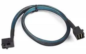 Mini SAS HD SFF-8643 to 90 Degree SFF-8643 Server Cable, Right Angle SFF8643 to SFF8643 Internal Storage Connection Cord, 50CM High Speed Shielded Cable for RAID Controller, Server, NAS Storage System Mini SAS HD SFF-8643 to 90 Degree SFF-8643 Server Cable, Right Angle SFF8643 to SFF8643 Internal Storage Connection Cord, 50CM High Speed Shielded Cable for RAID Controller, Server, NAS Storage System