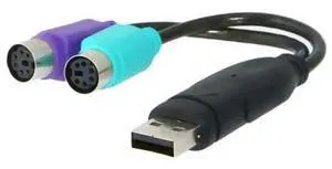 USB to PS2 Adapter Cable with Built-in Chip, Low Latency Converter for USB Keyboard, Mouse and Scanner USB to PS2 Adapter Cable with Built-in Chip, Low Latency Converter for USB Keyboard, Mouse and Scanner