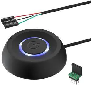 PC External Power Button, Desktop Computer Power Switch with LED Indicator, PC Power SW Extension Cable ON Off Control for Motherboard PC External Power Button, Desktop Computer Power Switch with LED Indicator, PC Power SW Extension Cable ON Off Control for Motherboard