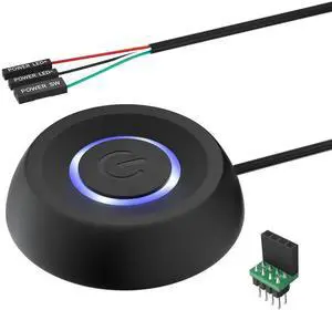 PC External Power Button with LED Indicator, Desktop Computer ON OFF Power Switch, Power SW Extension Cable for Motherboard PC External Power Button with LED Indicator, Desktop Computer ON OFF Power Switch, Power SW Extension Cable for Motherboard