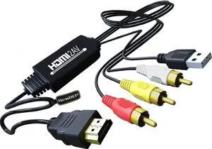 NewBEP HDMI to RCA Cable, HDMI Male to 3RCA AV Converter Adapter, Convert Digital HDMI Signal to Analog AV CVBS, Compatible with Fire TV, Roku, PC, Laptop, Xbox, PS4, HDTV, DVD Player NewBEP HDMI to RCA Cable, HDMI Male to 3RCA AV Converter Adapter, Convert Digital HDMI Signal to Analog AV CVBS, Compatible with Fire TV, Roku, PC, Laptop, Xbox, PS4, HDTV, DVD Player