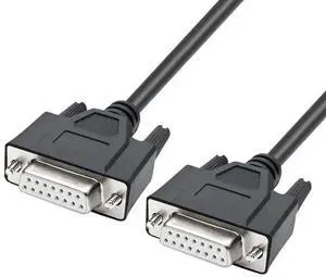 1M Industrial DB15 Cable, Straight Through 2 Row 15 Pin D-SUB Cable, DB15 Female to Female Connection Wire 1M Industrial DB15 Cable, Straight Through 2 Row 15 Pin D-SUB Cable, DB15 Female to Female Connection Wire
