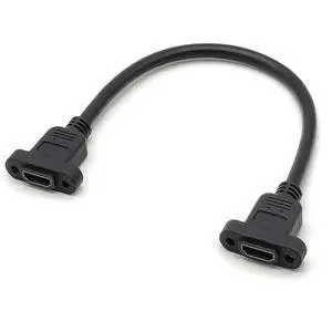 HDMI Female to Female Extension Cable Adapter with Screws, High Speed HDMI Coupler Extension Cord, 30CM HDMI Female to Female Extension Cable Adapter with Screws, High Speed HDMI Coupler Extension Cord, 30CM