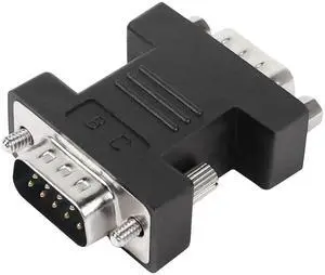 RS232 DB9 Male to DB9 Male Serial Adapter, 9 Pin DB9 Male to Male Extender Connector for Serial Communication Devices, Black RS232 DB9 Male to DB9 Male Serial Adapter, 9 Pin DB9 Male to Male Extender Connector for Serial Communication Devices, Black