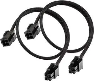 ATX CPU 4 Pin Female to Male Motherboard Power Extension Cable, 12V CPU Power Supply Cord 24 Inches, Pack of 2 ATX CPU 4 Pin Female to Male Motherboard Power Extension Cable, 12V CPU Power Supply Cord 24 Inches, Pack of 2