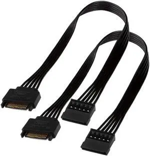 15 Pin SATA Power Extension Cable, SATA Male to Female Power Extender Adapter Cord 24 Inches for HDD SSD Hard Drive Disk, Desktop PC Storage Upgrade (2 Pack) 15 Pin SATA Power Extension Cable, SATA Male to Female Power Extender Adapter Cord 24 Inches for HDD SSD Hard Drive Disk, Desktop PC Storage Upgrade (2 Pack)