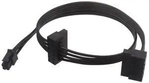 ATX Mini 4 Pin to 2X Right-Angle SATA Power Cable for Lenovo Motherboard, Mini 4P to Dual Right Angle SATA HDD Power Adapter Cord 18 Inch (46cm), Black Chassis Wiring Accessory ATX Mini 4 Pin to 2X Right-Angle SATA Power Cable for Lenovo Motherboard, Mini 4P to Dual Right Angle SATA HDD Power Adapter Cord 18 Inch (46cm), Black Chassis Wiring Accessory