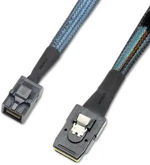 High Performance Mini SAS HD Cable SFF-8643 to SFF-8087, 0.5M (1.6FT) Server RAID Controller Data Transfer Cable, Internal Mini SAS HD SFF8643 to SFF8087 Cord for Storage Array, Server PC High Performance Mini SAS HD Cable SFF-8643 to SFF-8087, 0.5M (1.6FT) Server RAID Controller Data Transfer Cable, Internal Mini SAS HD SFF8643 to SFF8087 Cord for Storage Array, Server PC