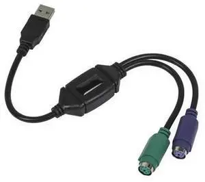 SANOXY Dual PS/2 to USB 2.0 Active Converter Adapter Cable, Dual PS2 Female to USB Male Adapter, Connect Legacy PS/2 Keyboard & Mouse to USB Port Computer, Black Plug and Play Cable SANOXY Dual PS/2 to USB 2.0 Active Converter Adapter Cable, Dual PS2 Female to USB Male Adapter, Connect Legacy PS/2 Keyboard & Mouse to USB Port Computer, Black Plug and Play Cable