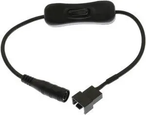 11.8 Inch DC Power Plug to 3/4-Pin PC Fan Power Adapter Cable with ON/OFF Switch, DC Jack to 3Pin/4Pin Cooling Fan Conversion Cord for Computer Case Fan 11.8 Inch DC Power Plug to 3/4-Pin PC Fan Power Adapter Cable with ON/OFF Switch, DC Jack to 3Pin/4Pin Cooling Fan Conversion Cord for Computer Case Fan