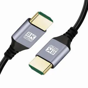 Ultra Thin Slim HDMI 2.1 Cable 0.5M, Hyper Flexible Type-A Male to Male High Speed Cord, Supports 8K 4K Audio Video for PC HDTV Monitor Game Console Ultra Thin Slim HDMI 2.1 Cable 0.5M, Hyper Flexible Type-A Male to Male High Speed Cord, Supports 8K 4K Audio Video for PC HDTV Monitor Game Console