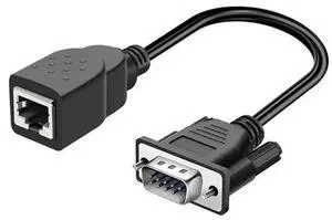 DB9 Male to RJ45 8P8C Female Adapter Cable, Serial RS232 Modular Converter Extender Cable, 15CM DB9 Male to RJ45 8P8C Female Adapter Cable, Serial RS232 Modular Converter Extender Cable, 15CM