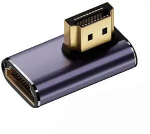 8K HDMI 2.1 Right Angle Adapter, Vertical 90 Degree HDMI Male to Female Low Profile UHD Extension Connector, Supports 8K@60Hz for HDTV, Monitor, Projector 8K HDMI 2.1 Right Angle Adapter, Vertical 90 Degree HDMI Male to Female Low Profile UHD Extension Connector, Supports 8K@60Hz for HDTV, Monitor, Projector