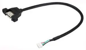 Panel Mount USB 2.0 A Cable, USB A Female Panel Mount to 4 Pin Female Dupont Motherboard USB Header Cable, 30cm/12 Inch Internal USB Extension Wire Panel Mount USB 2.0 A Cable, USB A Female Panel Mount to 4 Pin Female Dupont Motherboard USB Header Cable, 30cm/12 Inch Internal USB Extension Wire