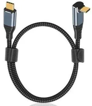1.5FT Up-Down 90 Degree USB C to USB C Cable, PD3.1 240W Fast Charging Angled Type-C Short Cable for Laptop Handheld Game Console Smartphone 1.5FT Up-Down 90 Degree USB C to USB C Cable, PD3.1 240W Fast Charging Angled Type-C Short Cable for Laptop Handheld Game Console Smartphone