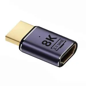 8K@60Hz HDMI Male to HDMI 2.1 Female Gold Plated Adapter,48Gbps UHD Extension Converter,Support Dynamic HDR eARC 3D,Compatible with Graphics Card,Game Console,Monitor,HDTV,Projector 8K@60Hz HDMI Male to HDMI 2.1 Female Gold Plated Adapter,48Gbps UHD Extension Converter,Support Dynamic HDR eARC 3D,Compatible with Graphics Card,Game Console,Monitor,HDTV,Projector