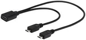 30cm Multi-Connector Sync & Charge Cable, Micro USB 2.0 & USB Type-C Charging Data Cord, Compatible with Smartphones, Tablets and Computers with Micro USB & USB-C Ports 30cm Multi-Connector Sync & Charge Cable, Micro USB 2.0 & USB Type-C Charging Data Cord, Compatible with Smartphones, Tablets and Computers with Micro USB & USB-C Ports