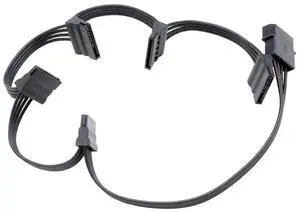 26 Inch (66cm) Molex 4 Pin Male to 5 x 15 Pin SATA Female Power Splitter Cable, 1 To 5 SATA Power Adapter Extension Cord for HDD, SSD, Optical Drives 26 Inch (66cm) Molex 4 Pin Male to 5 x 15 Pin SATA Female Power Splitter Cable, 1 To 5 SATA Power Adapter Extension Cord for HDD, SSD, Optical Drives