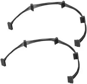 50cm 15 Pin to 4 SATA Power Extension Cable for HDD SSD DVD Hard Drive, 2 Pack 50cm 15 Pin to 4 SATA Power Extension Cable for HDD SSD DVD Hard Drive, 2 Pack