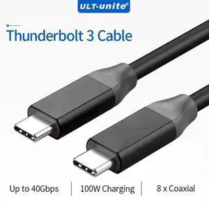 0.6M Thunderbolt 3 USB4 Type-C to Type-C Cable, 40Gbps High Speed Data Cable, Supports 100W 5A Fast Charging & 4K Video Output, USB-C PD Charging Data Cord for Laptop, External SSD and USB-C Devices 0.6M Thunderbolt 3 USB4 Type-C to Type-C Cable, 40Gbps High Speed Data Cable, Supports 100W 5A Fast Charging & 4K Video Output, USB-C PD Charging Data Cord for Laptop, External SSD and USB-C Devices