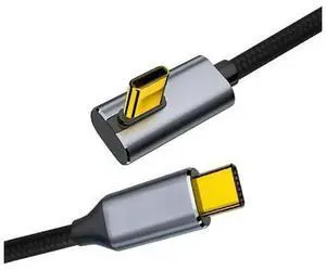 USB 3.1 Type C to C Extension Cable 1.5M, 90 Degree Low Profile Angled USB-C Cord, 10Gbps Data Transfer & 100W PD Fast Charging for Laptop, Tablet, Smartphone, External SSD, Docking Station USB 3.1 Type C to C Extension Cable 1.5M, 90 Degree Low Profile Angled USB-C Cord, 10Gbps Data Transfer & 100W PD Fast Charging for Laptop, Tablet, Smartphone, External SSD, Docking Station