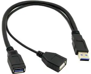 USB 3.0 Y Splitter Cable, 1 USB Male to 2 USB Female Extra Power & Data Extension Cord, Portable USB Y Cable for 2.5 Inch External Mobile Hard Disk, USB Storage Devices USB 3.0 Y Splitter Cable, 1 USB Male to 2 USB Female Extra Power & Data Extension Cord, Portable USB Y Cable for 2.5 Inch External Mobile Hard Disk, USB Storage Devices