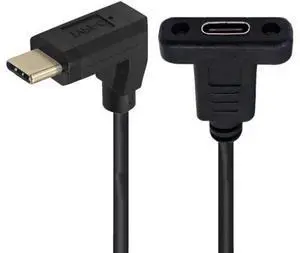 30cm USB 3.1 Type-C Male to Female Extension Cable, 90 Degree Up & Down Angled USB-C Extension Cord, High Speed Data Transfer Adapter Wire for Smartphones, Laptops, Docking Station, Type-C Devices 30cm USB 3.1 Type-C Male to Female Extension Cable, 90 Degree Up & Down Angled USB-C Extension Cord, High Speed Data Transfer Adapter Wire for Smartphones, Laptops, Docking Station, Type-C Devices