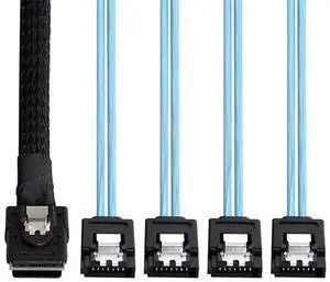 1.0M Internal Mini SAS SFF-8087 Host to 4 SATA 7Pin Target Hard Drive Cable, SATA III 6Gbps Server RAID Data Cable, Multi-channel Storage Connection Cord for Hard Disk Array System 1.0M Internal Mini SAS SFF-8087 Host to 4 SATA 7Pin Target Hard Drive Cable, SATA III 6Gbps Server RAID Data Cable, Multi-channel Storage Connection Cord for Hard Disk Array System