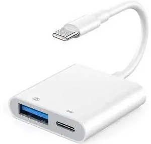 USB C to USB OTG Camera Adapter with Fast Charging Port, USB-C Male to Female USB Adapter Compatible with iPhone 16/16 Pro/16 Pro Max/15/15 Pro/15 Pro Max, iPad Pro, Support USB Flash Drive, Keyboard, USB C to USB OTG Camera Adapter with Fast Charging Port, USB-C Male to Female USB Adapter Compatible with iPhone 16/16 Pro/16 Pro Max/15/15 Pro/15 Pro Max, iPad Pro, Support USB Flash Drive, Keyboard,