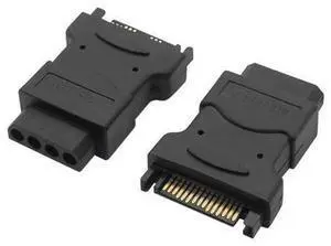 SATA Power to 4 Pin Molex Adapter Cable, SATA Power Connector to Male 4Pin IDE Molex Power Cable for 3.5" PATA HDD, CD ROM Drives SATA Power to 4 Pin Molex Adapter Cable, SATA Power Connector to Male 4Pin IDE Molex Power Cable for 3.5" PATA HDD, CD ROM Drives