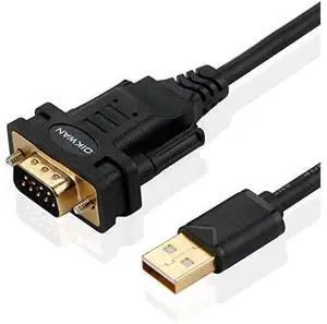 USB to RS232 Serial Adapter Cable with FTDI Chipset, USB 2.0 to DB9 Male Serial Cable 6FT, Compatible with Windows, Linux, Mac OS USB to RS232 Serial Adapter Cable with FTDI Chipset, USB 2.0 to DB9 Male Serial Cable 6FT, Compatible with Windows, Linux, Mac OS