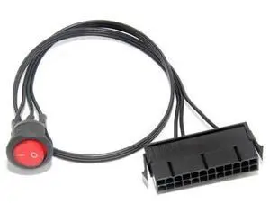 24 Pin ATX Power Supply Synchronizer Start Switch Cable, 24Pin Mining PSU Trigger Cable, Computer Power Supply Tester Adapter Cable 24 Pin ATX Power Supply Synchronizer Start Switch Cable, 24Pin Mining PSU Trigger Cable, Computer Power Supply Tester Adapter Cable