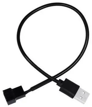 4Pin Female to 5V USB Male Adapter Cable, USB to 4Pin Molex Fan Power Connector Cord for PC Chassis Cooling Fans 4Pin Female to 5V USB Male Adapter Cable, USB to 4Pin Molex Fan Power Connector Cord for PC Chassis Cooling Fans