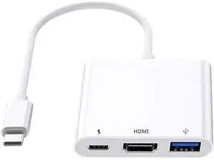 USB-C Digital AV Multiport Adapter for iPhone 15, 4K HDMI Output + USB-C Charging Port, Type-C Multiport AV Converter Compatible with MacBook Pro, iPad Air and USB-C Devices USB-C Digital AV Multiport Adapter for iPhone 15, 4K HDMI Output + USB-C Charging Port, Type-C Multiport AV Converter Compatible with MacBook Pro, iPad Air and USB-C Devices