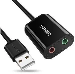 USB External Sound Card, USB to 3.5mm Jack Female Audio Adapter, Separate Earphone & Mic Ports, USB Audio Card for PC, Laptop, PS4, Speaker, Black eokCXOY USB External Sound Card, USB to 3.5mm Jack Female Audio Adapter, Separate Earphone & Mic Ports, USB Audio Card for PC, Laptop, PS4, Speaker, Black eokCXOY