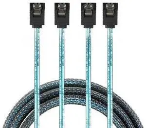 1M MINISAS 4 to 4 SATA 6Gbps Data Cable, SFF-8087 Mini SAS to 4 SATA Hard Drive Cable, 4 Channels Mini SAS to SATA Cord for RAID Controller, Server HDD Storage Connection 1M MINISAS 4 to 4 SATA 6Gbps Data Cable, SFF-8087 Mini SAS to 4 SATA Hard Drive Cable, 4 Channels Mini SAS to SATA Cord for RAID Controller, Server HDD Storage Connection