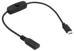 USB Type C Male to Female Extension Cable with On Off Power Switch Button, USB-C Extension Cord for Laptop, Keyboard, Raspberry Pi 4B USB Type C Male to Female Extension Cable with On Off Power Switch Button, USB-C Extension Cord for Laptop, Keyboard, Raspberry Pi 4B