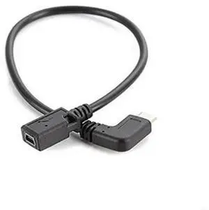 90 Degree Mini USB Female to USB Type-C Male Adapter, Right Angle USB-C Male to Mini USB Female Converter Connector 90 Degree Mini USB Female to USB Type-C Male Adapter, Right Angle USB-C Male to Mini USB Female Converter Connector