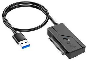 USB 3.0 to SATA III Adapter Cable, 6Gbps SATA to USB3.0 Converter for 2.5" & 3.5 Inch SATA HDD SSD External Hard Drive Connection USB 3.0 to SATA III Adapter Cable, 6Gbps SATA to USB3.0 Converter for 2.5" & 3.5 Inch SATA HDD SSD External Hard Drive Connection