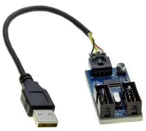 USB 2.0 9Pin Header 1-to-2 Splitter Extension Cable, USB 2.0 Male to Dual 9Pin Female Motherboard Header Port Multiplier Cable for PC Front Panel USB Expansion USB 2.0 9Pin Header 1-to-2 Splitter Extension Cable, USB 2.0 Male to Dual 9Pin Female Motherboard Header Port Multiplier Cable for PC Front Panel USB Expansion
