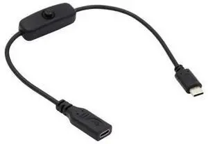 USB Type C Male to Female Extension Cable with On Off Power Switch Button, USB-C Power Control Cord Compatible with Laptop, Keyboard, Raspberry Pi 4B USB Type C Male to Female Extension Cable with On Off Power Switch Button, USB-C Power Control Cord Compatible with Laptop, Keyboard, Raspberry Pi 4B
